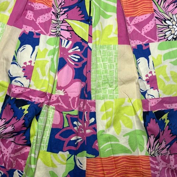 Lilly Pulitzer Vibrant Patchwork Vintage Skirt Whimsical Preppy Pattern Size 6 - Picture 6 of 8